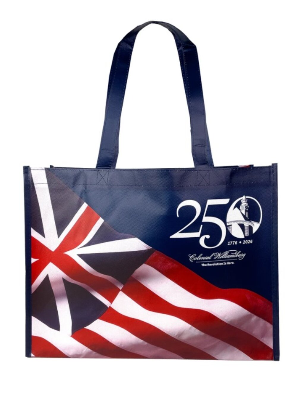 Commemorative Colonial Williamsburg 250th Anniversary Reusable Tote Bag